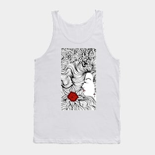 Rose red Tank Top